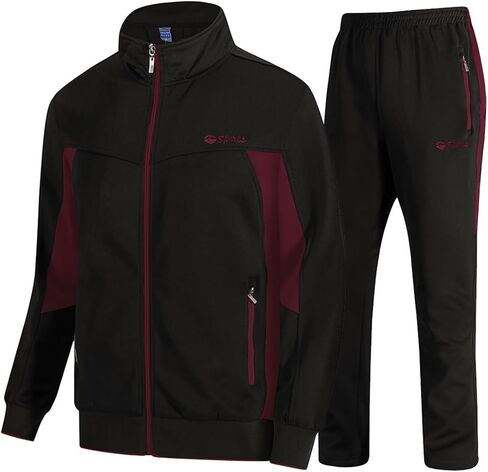 TBMPOY Men's Tracksuits Sweatsuits for Men Sweat Track Suits 2 Piece Casual Athletic Jogging Warm Up Full Zip Sets in Saudi Arabia