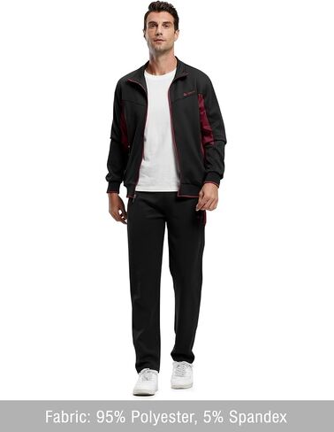 TBMPOY Men's Tracksuits Sweatsuits for Men Sweat Track Suits 2 Piece Casual Athletic Jogging Warm Up Full Zip Sets in Saudi Arabia