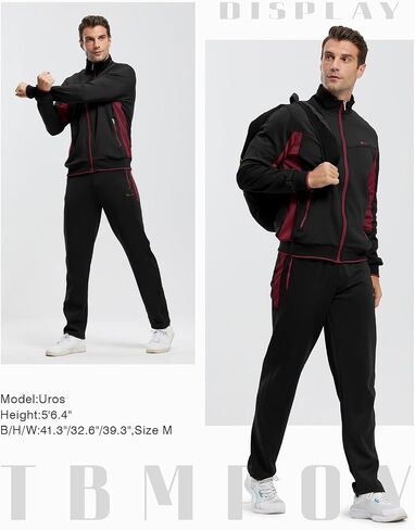 TBMPOY Men's Tracksuits Sweatsuits for Men Sweat Track Suits 2 Piece Casual Athletic Jogging Warm Up Full Zip Sets in Saudi Arabia