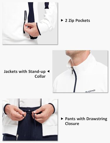 TBMPOY Men's Tracksuits Sweatsuits for Men Sweat Track Suits 2 Piece Casual Athletic Jogging Warm Up Full Zip Sets in Saudi Arabia