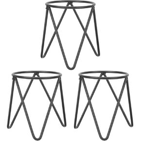 Amosfun Iron Ball Stand Sphere Holder Crystall Ball Ornaments Display Rack: 3 x 3 x 3.5 Inch Gazing Globe Stand Metal Egg Stands 3 Pack