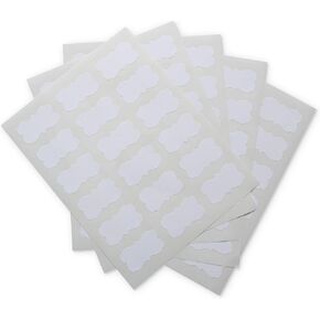 Waterproof Essential Oil Labels, 90 Scallops, 2.2x1.3 Inches, Oil Proof, Highly Durable, Strong Glue, for 10ml and Larger Bottles and Rollers