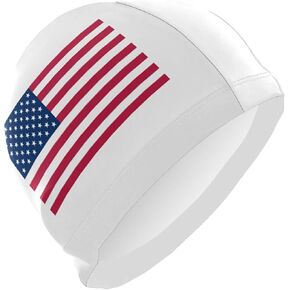 Swimming Cap Colorful Flag and Personalized DIY Adult Swim Cap Polyester in Kuwait