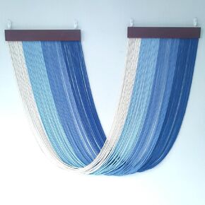 FZHLR Tie-Dye Macrame Wall Hanging Large 46" Wx36 L Dip Dye Yarn Tapestry Home Boho Wall Decor Ombre Wall Art Headboard Bedroom Living Room Apartment,Brown
