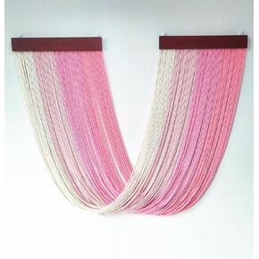 FZHLR Tie-Dye Macrame جدار معلق كبير 46 بوصة عرض × 36 لتر نسيج غزل مصبوغ للمنزل بوهو ديكور جدار متدرج جدار الفن اللوح الأمامي غرفة النوم وغرفة المعيشة، بني