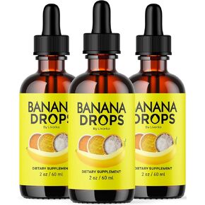 (3 Pack) Banana Drops, Banana Drops Extract, Banana Drops Natural Advanced Formula, Banana Drops Extract Liquid, Banana Extract Drops, Banana Drops Reviews, Banana Liquid Drops, 3 Bottles for 90 Days in Kuwait