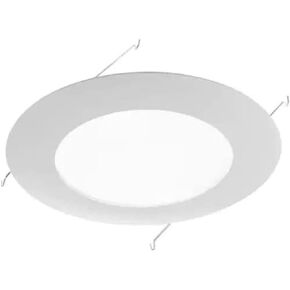 Four Bros 6 inch Recessed Ceiling Shower Trim with Frosted Albalite Lens Light Cover (White)