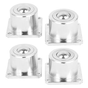 Roller Ball Transfer Bearings Casters - Flange Mounted Ball transfer Unit for Transmission Conveyor Roller, 1 Inch Diameter 4 Holes, Bearing Steel & Carbon Steel,1320 Lbs Total Load Capacity, Set of 4