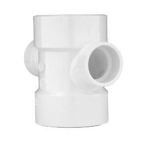CHARLOTTE PIPE 4 x 4 x 2 x 2 DWV DBL Sanitary TEE REDUC DWV (Drain, Waste and Vent) (1 Unit Piece)