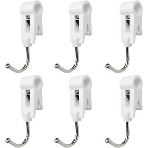 خطافات تثبيت KXLife، مشابك تثبيت، خطاف بمشبك، خطافات قضيب شد صغيرة (6 عبوات) in Kuwait