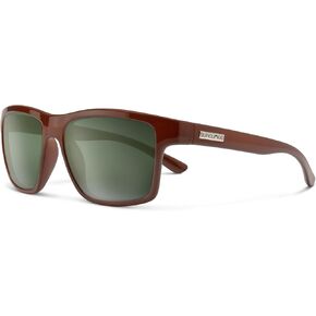 Suncloud A-Team Polarized Sunglasses, Matte Tortoise/Polarized Green Mirror, One Size