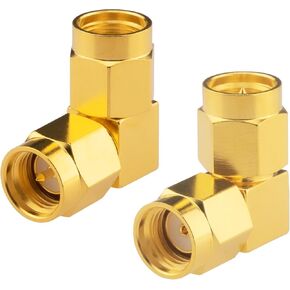 Boobrie 2-Pack SMA Male to SMA Male Adapter 0.05 Gold-Plated Extension SMA WiFi Adapter SMA to SMA Adapter SMA Male Straight Gold Plated Adapter for FPV Drone Signal Booster Wireless LAN Device