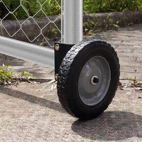 8 Inch Gate Wheel Heavy Duty Gate Wheels for Metal Tube Gate, Farm Gate Wheel Helper Support Wheel Side Mount for Fence Gate, Prevent Gate Sagging, Black 2 Pack