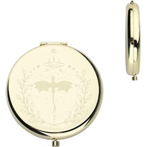 CMNIM Fourth Wing Merch Gift Fourth Wing Makeup Compact Empyrean Series Book Gift Dragon Rider Gift for Bookish Mirror (FW Golden Mirror)