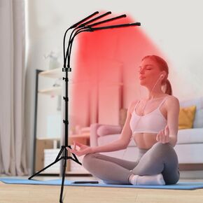 Shyineyou Red Light Therapy for Body, 7 Colors LED Red Light Therapy Lamp with Base Timer, Deep Red Light Therapy Device for Face, Leg, Knee, Back