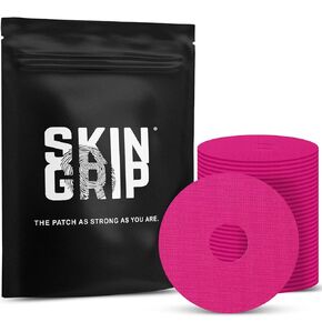 Skin Grip Universal Adhesive Patches for CGM and Insulin Pumps (20-Pack), 0.8-Inch Hole, Waterproof & Sweatproof for 10-14 Days, Pre-Cut Adhesive Tape (Pastel Pack)