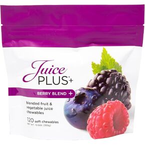 Juice Plus+ Berry Blend Soft Chews: Includes 12 Plants with Whole Fruit, Vegetable, and Berry Powders - Raspberry, Bilberry, Blueberry, and More! for Adults and Kids - (30 Adult Servings)