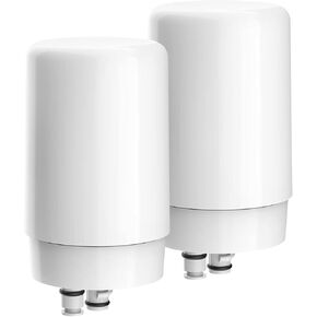 Faucet Filter Replacement, Replacement for Brita® Faucet Filter, Brita® 36311 On Tap Water Filtration System, Brita® FR-200, FF-100 Replacement Filter, White (Pack of 2)