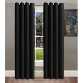 COTTON CRAFT Blackout Curtains Drapes Window Panels - Set of 2 - Ultimate Thermal Room Darkening Noise Reducing Energy Saving Window Treatment - Bedroom Living Room Kids Room Nursery - 52x84 - White