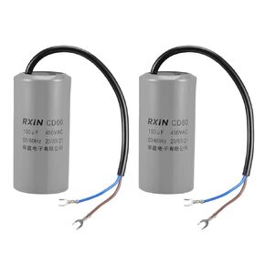 uxcell 150uf Motor Star Capacitor 150mfd AC 450V for HSingle-Phase 50/60 Hz AC Motor and Fan 2Pcs