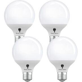 4 Pack LED G25 Vanity Globe Light Bulbs Bulbs 6W - 3000K Warm White 60W Equivalent 500 Luemns E26 Base 120V - Vanity Light Bulbs for Bedroom, Kitchen (3000K - Warm White, Non-Dimmable 4 Pack)