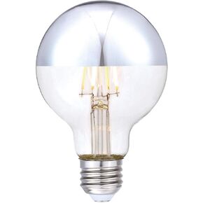 Westinghouse 5169100 4.5 Watt (40 Watt Equivalent) G25 Dimmable Half Chrome Filament LED Light Bulb, E26 Medium Base, Single