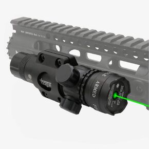 Tactical Military Green Laser Dot Sight Scope with Ring Mount Compatible with MLOK System and Pressure Switch Rechargeable Battery for Hunting and Shooting