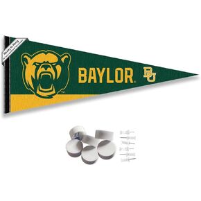 College Flags & Banners Co. Baylor Bears Pennant Flag and Wall Tack Mount Pads