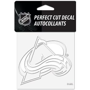 WinCraft NHL Colorado Avalanche Logo 4" x 4" inch Outdoor White Decal
