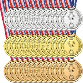 PATIKIL 1.5" Mini Gold Silver Bronze Award Medals, 36 Pack Plastic Winner Medals 1st 2nd 3rd Place Prizes Medals with Neck Ribbon for Games Sports Competitions Party Favors