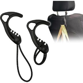 Gear Hook Clear 2-Pack — Lightweight + Versatile S Hook for Backpacks and Closet Storage for Quick and Easy Indoor or Outdoor Use