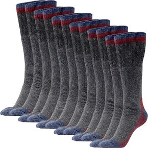 Andrew Scott Men's 6 Pair Hiking Merino Wool Boot Sock - Multi Packs