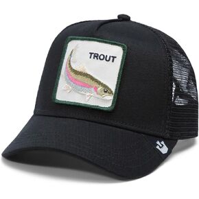 Goorin Bros. FW24 Trucker Hat for Men and Women, Black (The Trout Fish), One Size