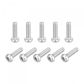 uxcell M5x10mm Torx Security Machine Screws, 20pcs 316 Stainless Steel Pan Head Tamper Proof Screw Fasteners Bolts