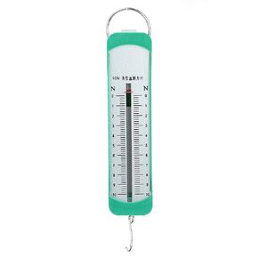 Newton Force Meter Spring Scale - Maximum Capacity 10N, 1 kg, Dual Scale Labeled. Dynamometer Bar Physics Mechanical Experiment Instrument