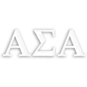 Officially Licensed Alpha Sigma Alpha 8" x 3" ASA Window Decal - White