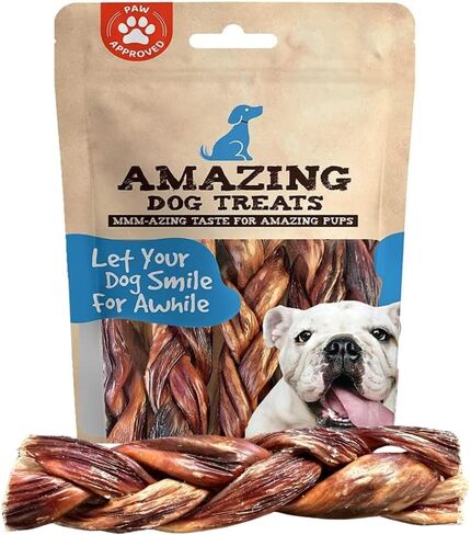 Amazing Dog Treats - Beef Esophagus Jerky for Dogs (6 Inch - 50 Pc/Pack) - Beef Gullet Dog Chews in Saudi Arabia