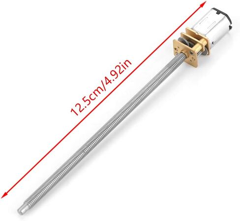 محرك تروس Maxmartt DC، محرك تخفيض صندوق التروس DC 6 N20 مع عمود إخراج طويل M4 × 100 مم للمصاعد، معدات الهبوط، الأذرع الميكانيكية، الألعاب الإلكترونية (6 فولت 150 دورة في الدقيقة) in Kuwait