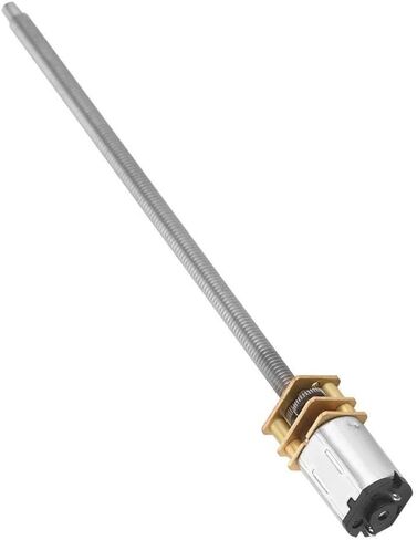 محرك تروس Maxmartt DC، محرك تخفيض صندوق التروس DC 6 N20 مع عمود إخراج طويل M4 × 100 مم للمصاعد، معدات الهبوط، الأذرع الميكانيكية، الألعاب الإلكترونية (6 فولت 150 دورة في الدقيقة) in Kuwait