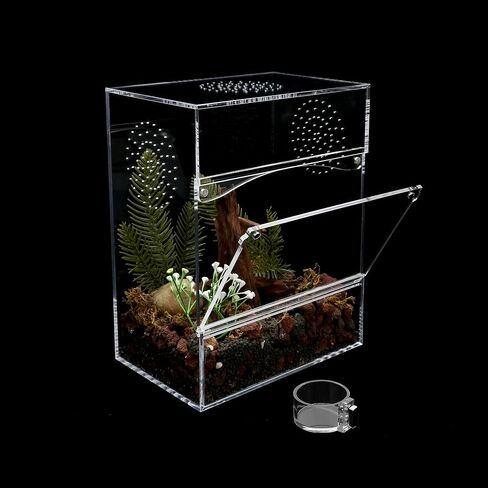 Jumping Spider Enclosure Front Opening Insect Snail Tree Frog Terrarium 7.8x5.3x10 Reptile Enclosure Reptile Enclosure Micro Habitat in Kuwait