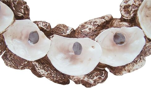 Nautical Resin Oyster Shell Wreath with Ribbon - 17 Inches in Saudi Arabia