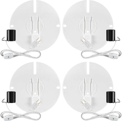 Meonum 6 Set Blow Mold Light Kit Replacement, E27 E26 Single Light Cord Kit with Switch Fuse Plug, for Indoor Outdoor Halloween Christmas Village House Craft Decorations and Salt Lamp in Saudi Arabia