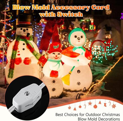 Meonum 6 Set Blow Mold Light Kit Replacement, E27 E26 Single Light Cord Kit with Switch Fuse Plug, for Indoor Outdoor Halloween Christmas Village House Craft Decorations and Salt Lamp in Saudi Arabia