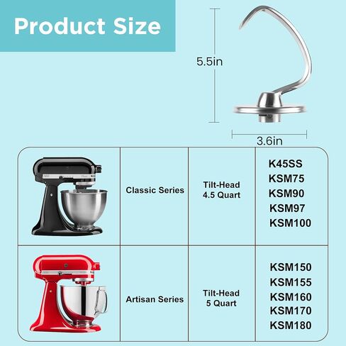 IAGREEA 5 Quarts Stainless Steel Mixing Bowl Fits For KitchenAid 4.5-5QT Tilt-Head Stand Mixer, Premium 304 mixer bowl with Handle, Replacement Mixers 5 Quarts Bowl, Heavy Duty, Dishwasher Safe in Saudi Arabia