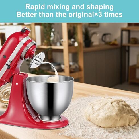 IAGREEA 5 Quarts Stainless Steel Mixing Bowl Fits For KitchenAid 4.5-5QT Tilt-Head Stand Mixer, Premium 304 mixer bowl with Handle, Replacement Mixers 5 Quarts Bowl, Heavy Duty, Dishwasher Safe in Saudi Arabia