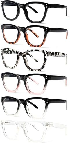 JOSCHOO Reading Glasses 6 Pack Blue Light Blocking Readers Spring Hinge Glasses for Reading for Men and Women in Saudi Arabia
