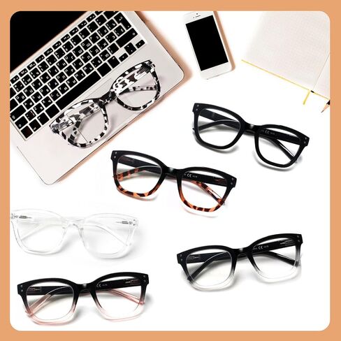 JOSCHOO Reading Glasses 6 Pack Blue Light Blocking Readers Spring Hinge Glasses for Reading for Men and Women in Saudi Arabia