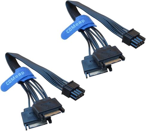محول طاقة COMeap SATA إلى 8 Pin GPU، SATA إلى 8 Pin (6+2) كابل إمداد الطاقة لبطاقة الرسومات PCIe 9 بوصة (عبوة من 2) in Saudi Arabia