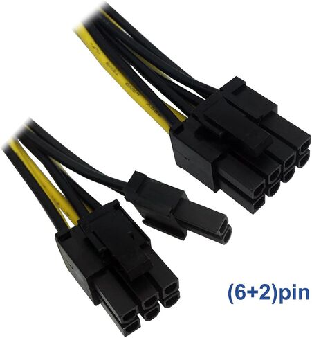 محول طاقة COMeap SATA إلى 8 Pin GPU، SATA إلى 8 Pin (6+2) كابل إمداد الطاقة لبطاقة الرسومات PCIe 9 بوصة (عبوة من 2) in Saudi Arabia