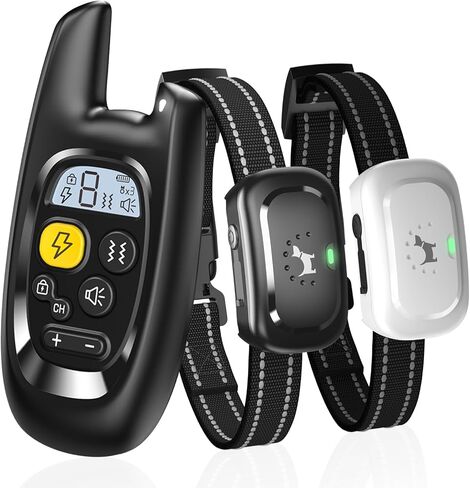 Dog Shock Collar with Remote - [2024 Newly Upgraded] Dog Training Collar for Small Medium Large Dogs, Rechargeable E Collar for Dogs Training, IPX7 Waterproof Electric Collar with Unique Shock-Lock in Saudi Arabia